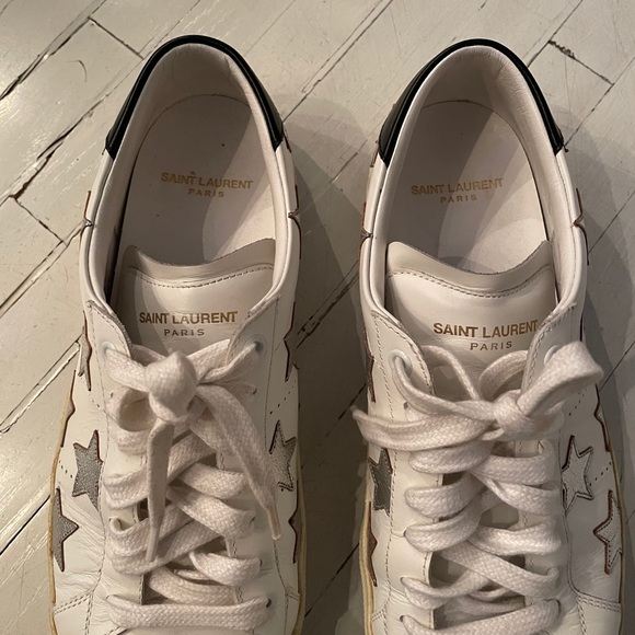 SAINT LAURENT SILVER STAR SNEAKERS - Picture 3 of 7